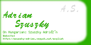 adrian szuszky business card